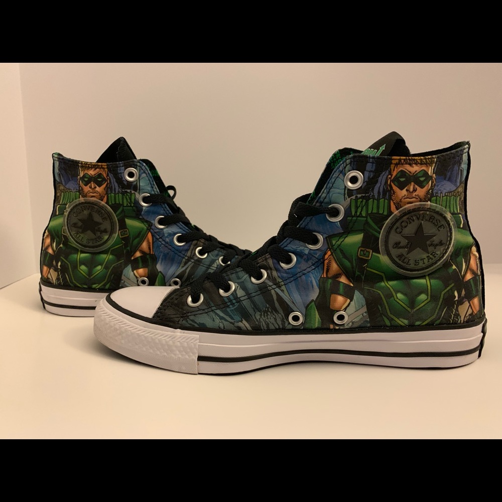 Converse High Top Green Arrow DC Mens 6 Womens 8